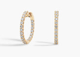 Twilight Whim Diamond Eternity Hoop Earrings Gold